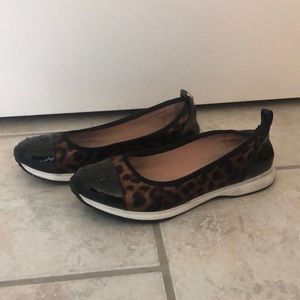 Cheetah print slip on shoes